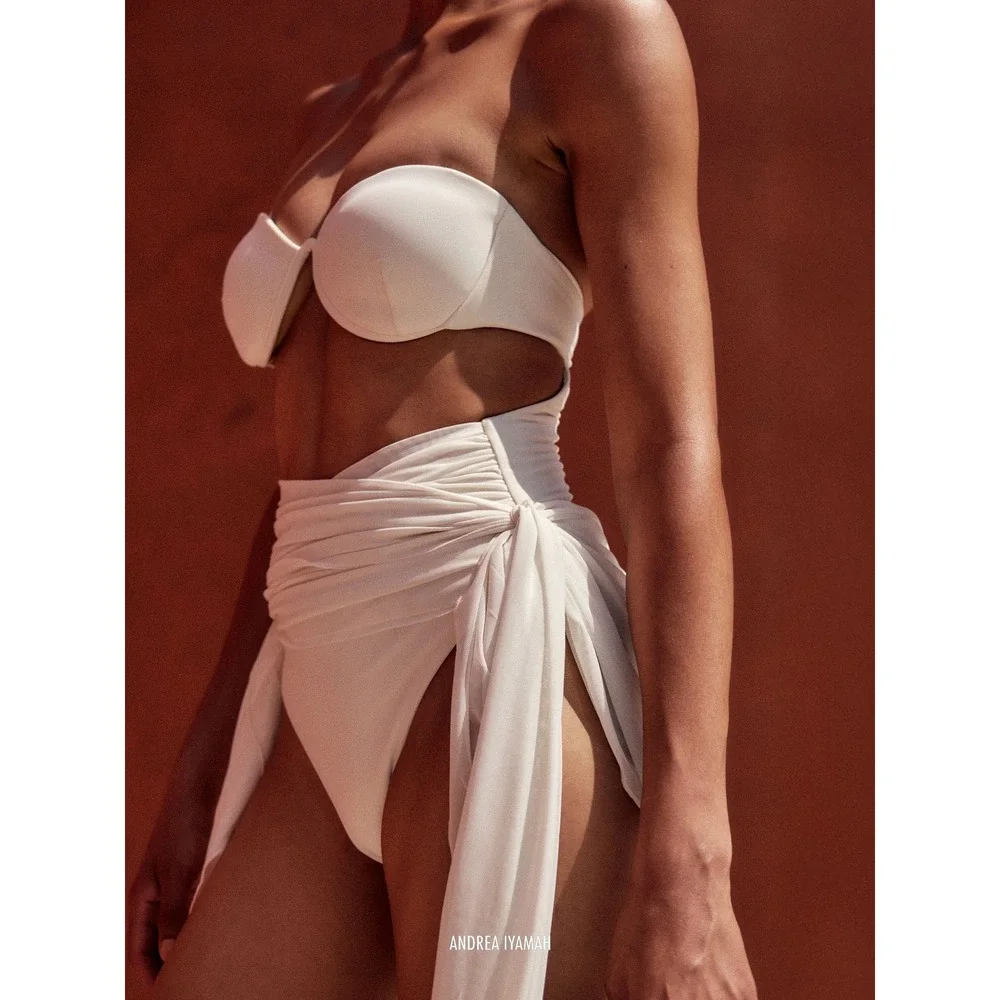 Andrea Iyamah One Piece Swimsuit Ivory Size Medium New With Tags